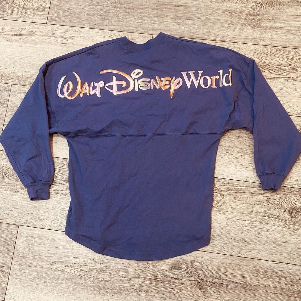Walt Disney World Spirit Jersey Shirt Womens XS Blue 50th Castle Pullover Park